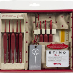 Etimo Red Crochet Hook Set